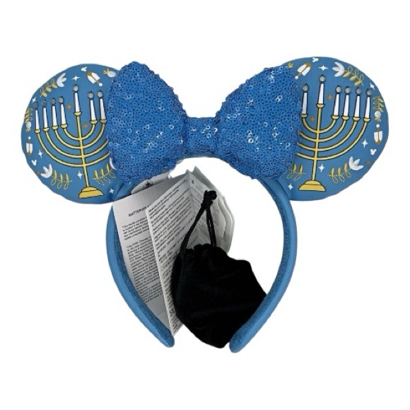 Disney Hanukkah Menorah Holiday Light Up Minnie Mouse Ears Headband USB Charger - Picture 2 of 7